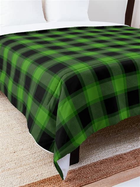 "Green and Black Plaid Pattern" Comforter for Sale by drxgonfly | Redbubble