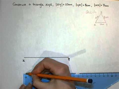 10 Construct a triangle given SSS - YouTube