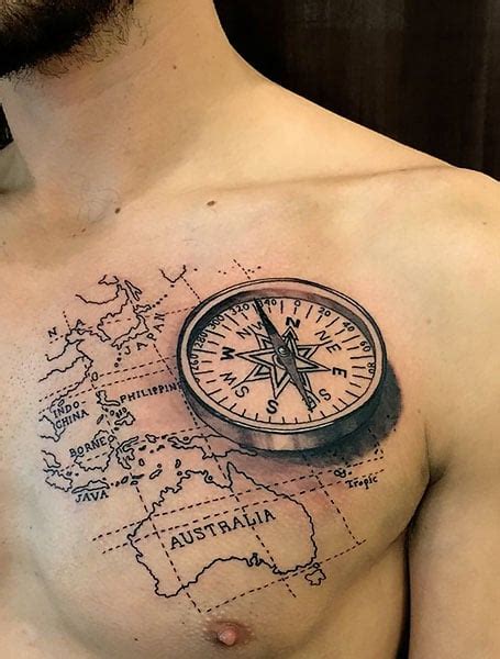 Map Compass Tattoo Design ~ Compass Tattoo Simple Tattoos Designs Meaning | rosaiskara