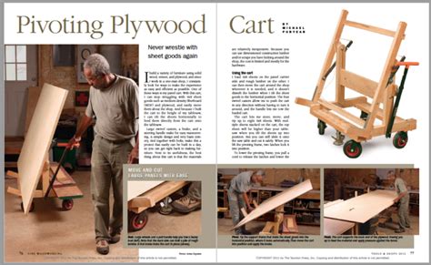 Pivoting Plywood Cart - FineWoodworking