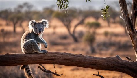 How are koalas affected by climate change in their habitats?