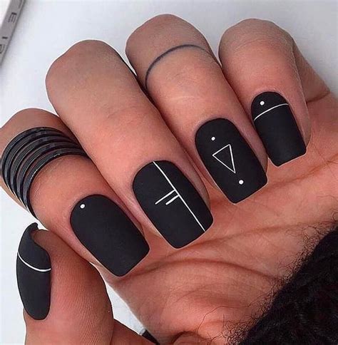 60+ Trendy Matte Black Nails Designs Inspirations For Ladies | Black ...