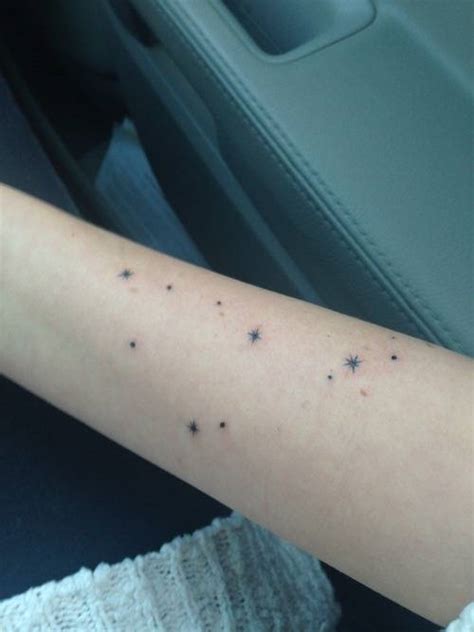 Capricornus constellation tattoo on the forearm.