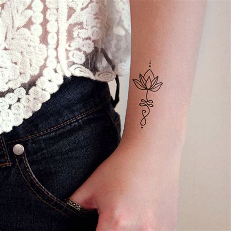 Unalome lotus temporary tattoo (set of 2) | Unalome tattoo, Tattoos ...