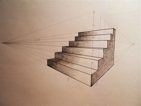 How to draw - Two point perspective - stairs - tutorial | Perspective drawing, How to draw ...