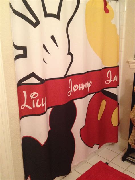 Custom Mickey Mouse shower curtain | Kid bathroom decor, Mickey mouse bathroom, Mickey bathroom