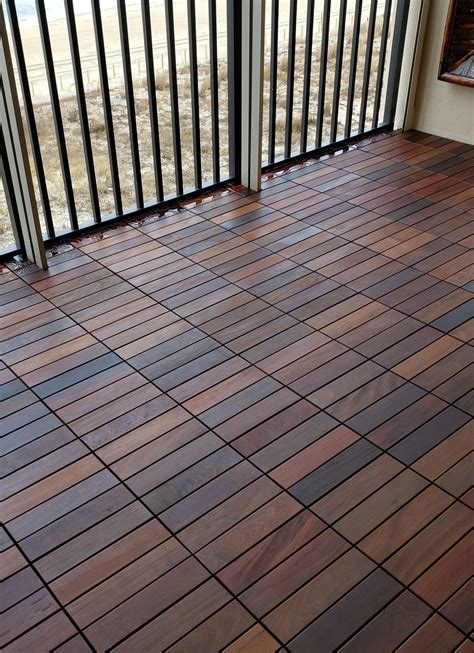 Wood Deck Tiles | Ipe Interlocking Wood Deck Tiles