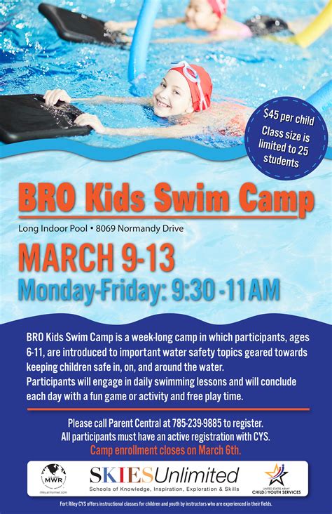 View Event :: BRO Kids Swim Camp :: Ft. Riley :: US Army MWR