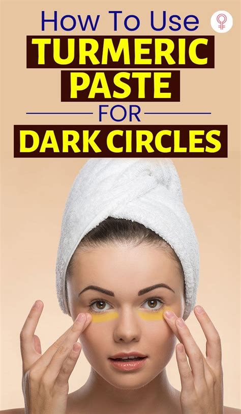 Try Applying Turmeric Paste Around Your Eyes. The Results Are Impressive! | Turmeric paste, Dark ...