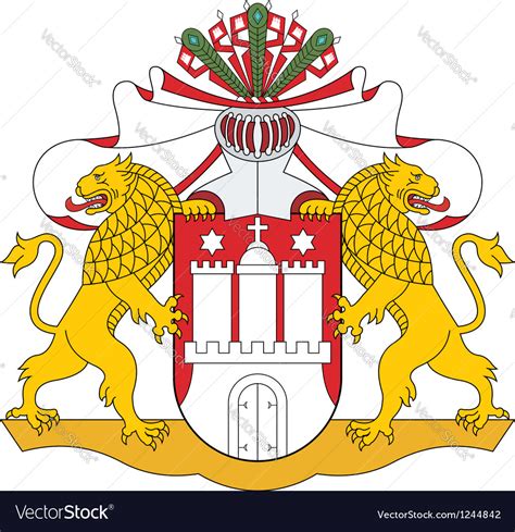 Hamburg Coat of arms Royalty Free Vector Image