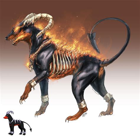 Realistic Pokemon: Houndoom by ReneCampbellArt on DeviantArt