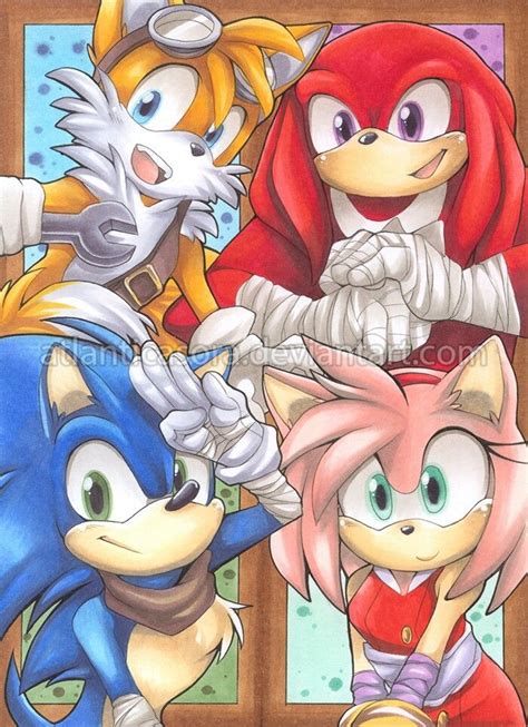 Sonic, Tails, Amy and Knuckles | Sonic art, Sonic and amy, Sonic boom