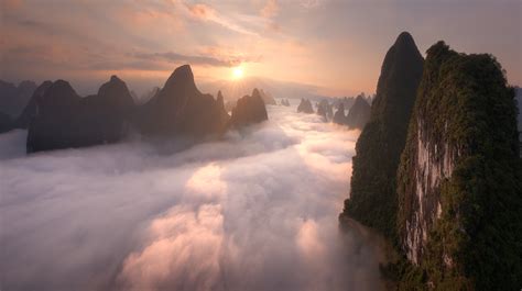 Sunrise in Guilin - Floating On Fog - TSL - Post-Processing & HDR BlogTSL – Post-Processing ...