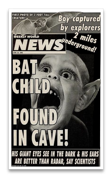 Weekly World News Bat Boy 13" x 22" Showprint Poster – Per Diem Printing