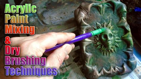Acrylic Paint Mixing & Dry Brushing Techniques - YouTube
