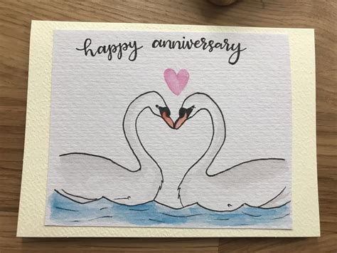 Anniversary Card | Card drawing, Watercolor anniversary card, Anniversary cards handmade