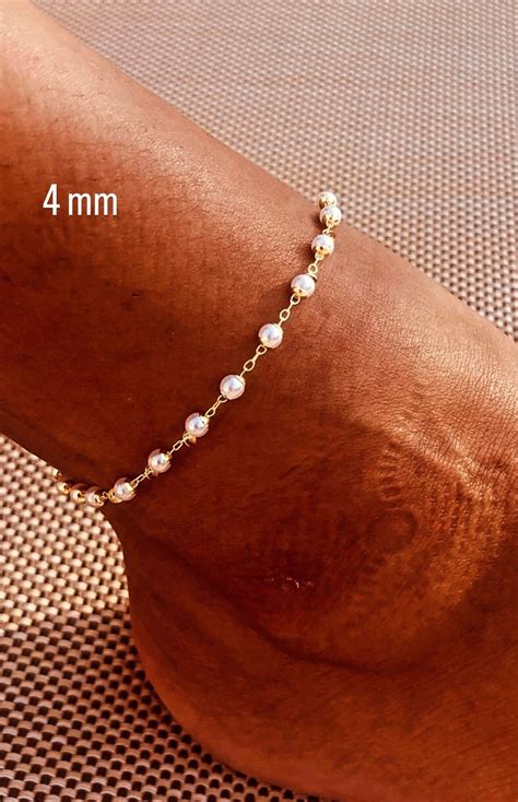 18K Gold Chain Anklet Gold Filled Chain Anklet Gift for - Etsy