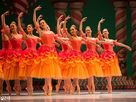 PNB Dancers in Waltz of the Flowers in George Balanchine/Ian Falconer's The Nutcracker. Photo by ...