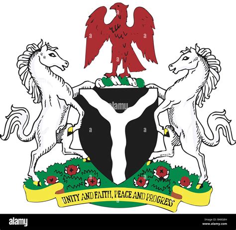 heraldry, coat of arms, Nigeria Stock Photo: 19857393 - Alamy