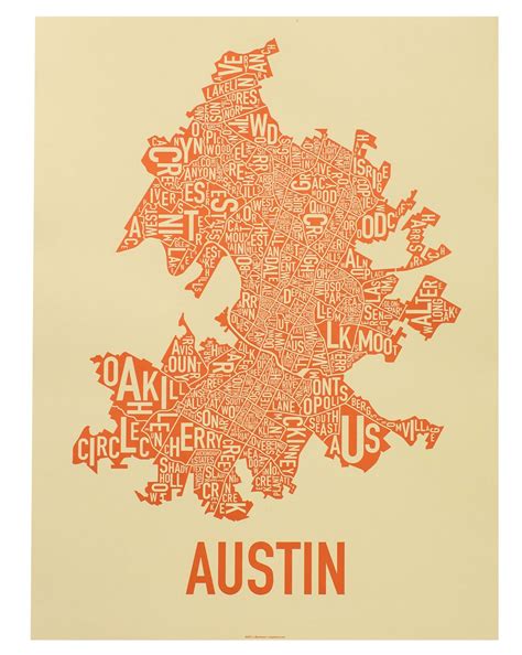 austin neighborhood poster Austin Map, Austin Texas, Texas Usa, Map Poster, Poster Prints ...
