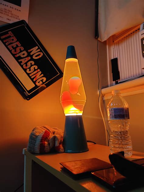 Bought my first Lava Lamp. Teal base and orange wax. Great to fall ...