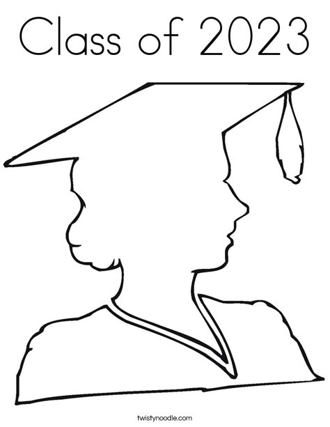 Class of 2023 Coloring Page - Twisty Noodle