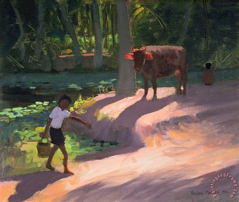 Andrew Macara Kerala Backwaters painting - Kerala Backwaters print for sale