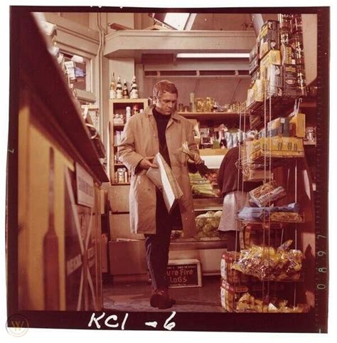 Steve McQueen BULLITT rare trenchcoat shopping original 2.25 x 2.25 Transparency | #3921962015