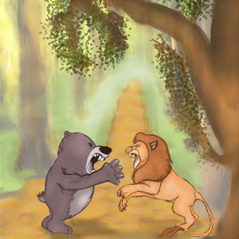 Royalty Free Artworks : Lion and Bear 3