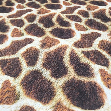 Giraffe Print Fabric by the Yard Brown Animal Fur Pattern | Etsy