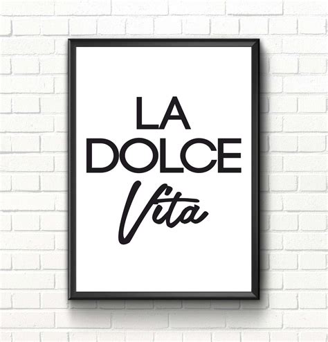 La dolce vita print Sweet life Italian quote print | Etsy | Old movie ...