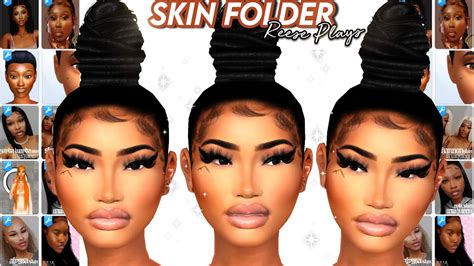 MY ENTIRE SKIN CC FOLDER | The Sims 4 | BEST BLACK/URBAN SIMS 4 CC | Sim Download + CC Links ...