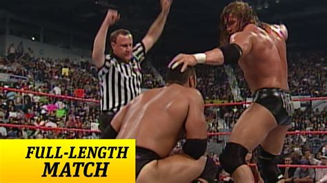 FULL-LENGTH MATCH - Raw - Triple H vs. The Rock - WWE Championship Match - YouTube