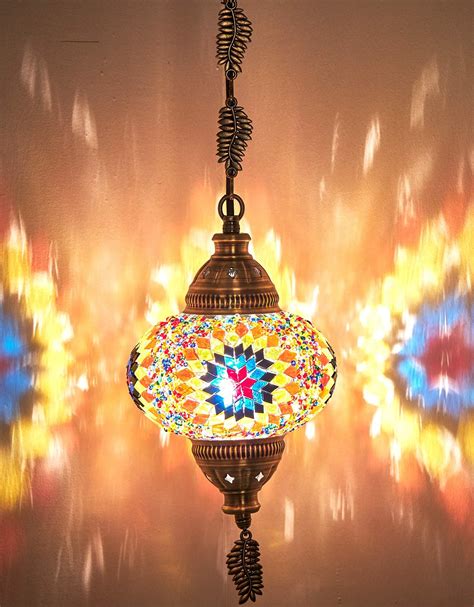 Kajjoun Lights Moroccan Pendant Lamp Pendant Ceiling Hanging Light Turkish Moroccan Mosaic ...