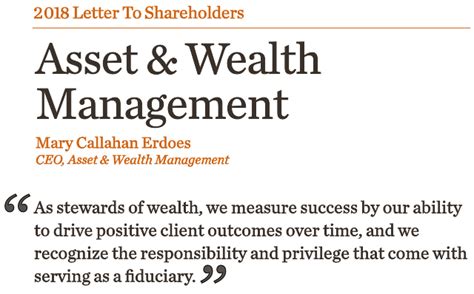 Mary Callahan Erdoes's Letter to Shareholders, Annual Report 2018 | JPMorgan Chase & Co.