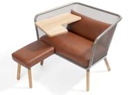 HONKEN WORKSTATION | Leather small sofa Honken Collection By Blå Station design Stefan Borselius ...