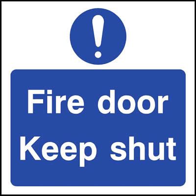 Fire Door Keep Shut (Symbol) Sign | Glendining UK