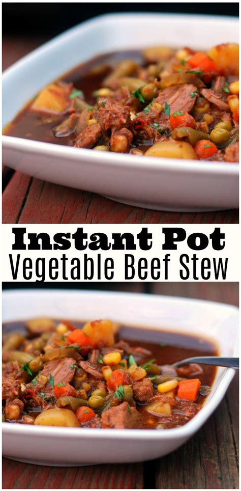 Instant Pot Vegetable Beef Stew - Aunt Bee's Recipes