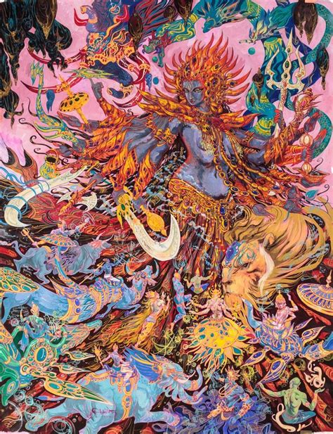 Bhagwati: The Benevolent Goddess in 2020 | Art, Visionary art, Painting