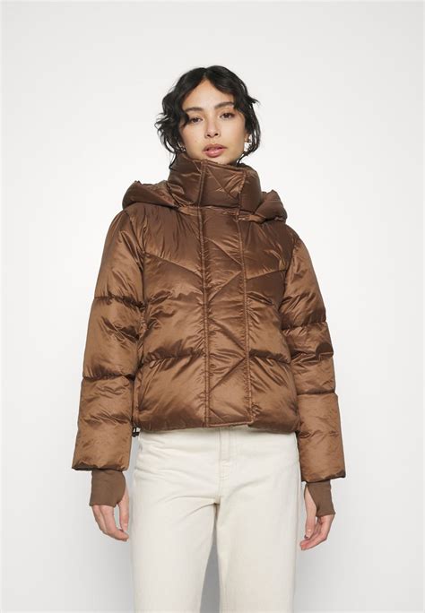 GAP Petite CROPPED PUFFER - Winter jacket - cozy brown/brown - Zalando.ie