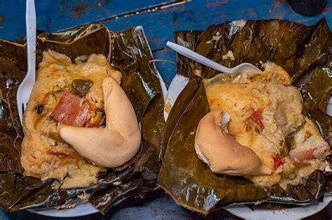 Traditional Nicaraguan Dish Nacatamal In Banana Leaf Nacatamal ...