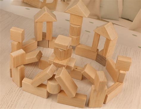 43 Building blocks wooden block set toddler wooden toys | Etsy