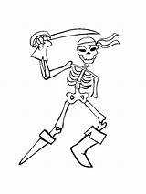 Skeleton coloring Pages sketch template