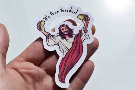 It's Taco Tuesday Funny Jesus Christ Meme Die Cut Vinyl - Etsy