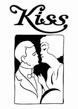 Coloring Page kiss  Free printables Img 27595 sketch template