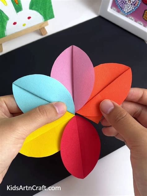 Colorful Pin Wheel-shaped Flower Craft Tutorial For Beginners - Kids Art & Craft