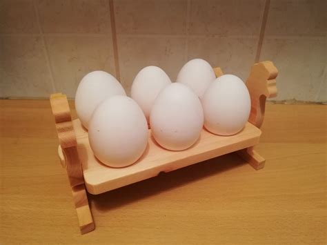 Wooden egg holder