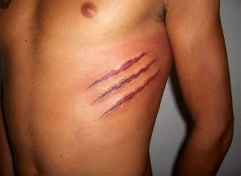 Claw Marks Scars Halloween Temporary Tattoo - Etsy