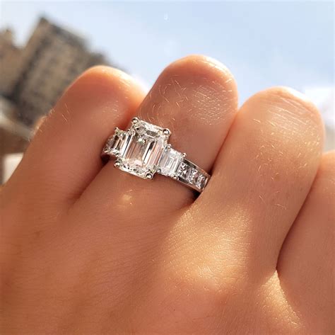 Emerald Cut Engagement Rings On Hand | My XXX Hot Girl