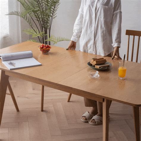 Guri Scandinavian Solid Wood Extendable Dining Table 1300 - 1600 | Extendable Dining Tables ...